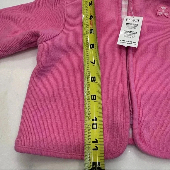 NWT Carters Baby Girls Hoodie And Jumper Bundle Pink W/embroidered Flowers 6-9 M - Picture 3 of 12